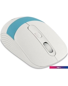 Мышь 310MW (белый/голубой) Oklick