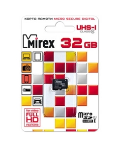 Карта памяти microSDHC UHS-I (Class 10) 32GB [13612-MCSUHS32] Mirex