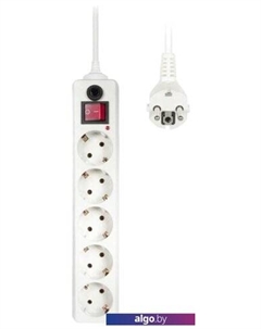 Сетевой фильтр 5 розеток, белый, 10 м [500SH-10-W] Buro