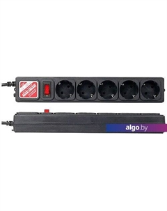 Сетевой фильтр 5 розеток, черный, 1.9 м (SPG-B-6-BLACK) Power cube