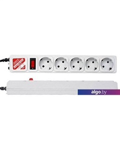 Сетевой фильтр 5 розеток, серый, 5 м (SPG-B-15) Power cube