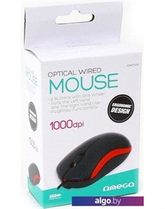 Мышь OM-07 (черный/красный) Omega