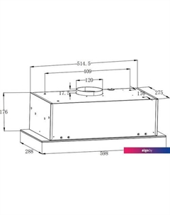 Кухонная вытяжка Platino 750 60 S (черный) Zorg