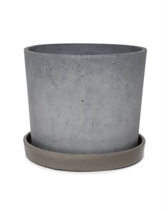 Горшок бетон Конкрит серый кедр №3, 15,6х14,6х17,9 Композит