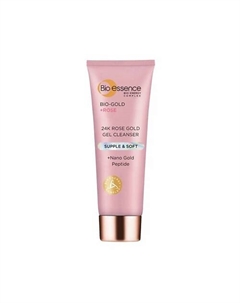 Гель для умывания с антиоксидантами c Золотом 24К и розовой водой 100 Bio essence
