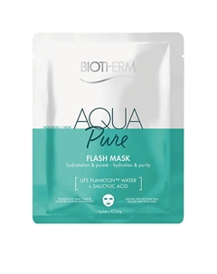 Увлажняющая и очищающая тканевая маска Aqua Pure Flash с салициловой кислотой 31 Biotherm