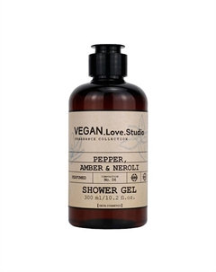 Парфюмированный гель для душа перец амбра и нероли без SLS и парабенов 300 Vegan.love.studio