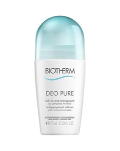 Шариковый дезодорант-антиперспирант с минеральным комплексом Deo Pure Tri-active Roll-on 75 Biotherm