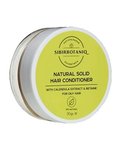 Натуральный твёрдый кондиционер с календулой для жирных волос 30 Sibirbotaniq