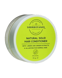 Натуральный твёрдый кондиционер с липой и имбирем для нормальных волос 30 Sibirbotaniq