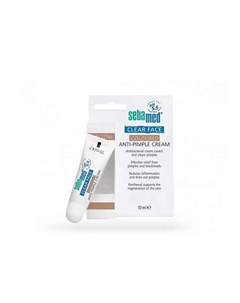 Маскирующий антибактериальный крем против прыщей Clear Face Coloured Anti-Pimple Cream 10 Sebamed