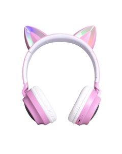 TELZEN Наушники беспроводные детские светящиеся кошачьи ушки Telzen