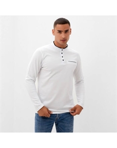 Лонгслив поло мужской : Basic line MAN, белый, размер 54 Minaku