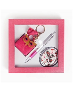 Набор подарочный, 3 предмета: ручка, брелок, зеркало Take it easy