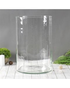 Ваза «Трубка 250», 17 л, h=38 см, d=25 см, стекло, прозрачная Evis