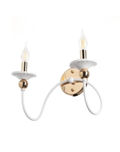 Бра «Милано» 2хЕ14 40 Вт бело-золотой 36×26×24 см Bayerlux