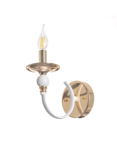 Бра «Венеция» 1хЕ14 40 Вт бело-золотой 11×20×18 см Bayerlux