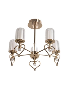 Люстра с ПДУ «Ламур» 5хLED 50 Вт 3000-6000К золото 55.5×55.5×80 см Bayerlux