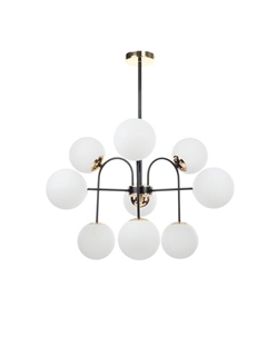 Люстра «Пунто» 9хЕ27 черно-золотой 76×76×78 см Bayerlux