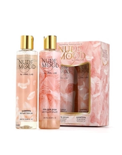 Подарочный набор NUDE MOOD, гель для душа и шампунь для волос, 2×250 мл, аромат персика и вишни Ural lab