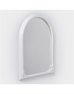 Зеркало в рамке для ванной комнаты, 49.5×39 см, пластик, белый Альтернатива