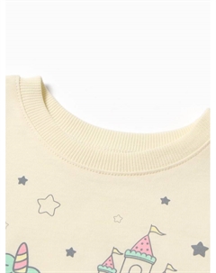 Лонгслив для девочки, рост 80 см, светло-бежевый Luneva