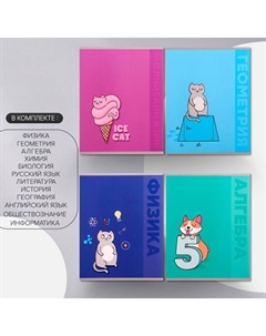 Набор предметных тетрадей 48 листов, «Животные», 12 предметов Calligrata