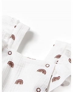 Комбинезон с рюшами Муслин, рост 68-74 см, молочный Крошка я