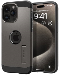 Чехол Spigen Tough Armor MagFit iPhone 15 Pro (металлический сланец) Samsung