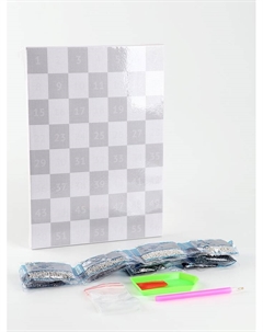 Алмазная мозаика по фото с полным заполнением «Gray», на холсте с подрамником, А4 Школа талантов