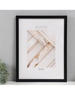 Фоторамка для фото 30×40 см «МИРАМ», пластик, чёрный, (пластиковый экран) Miram