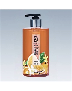 Гель для душа женский парфюмированный Апельсин Ваниль 450 Keyday