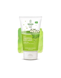 Детский крем для душа и шампунь с ароматом лайма Happy Lime 150.0 Weleda