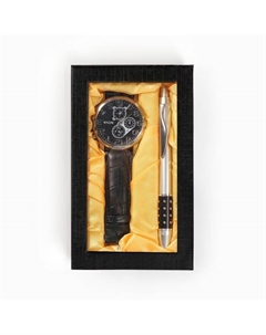 Набор подарочный 2 в 1, ручка, часы, МИКС Take it easy