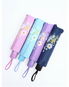 Зонт механический «Цветы», эпонж, 4 сложения, 8 спиц, R=48/55 см, d=96 см, МИКС Qf