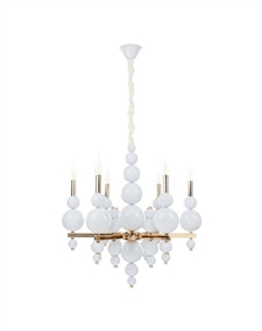 Люстра «Сиена» 6хЕ14 40 Вт бело-золотой 60×60×117 см Bayerlux