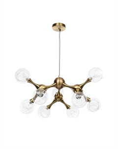 Люстра "Молекула" 8хG9 латунь 73х73х150 см Bayerlux