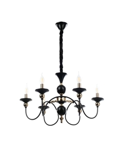 Люстра «Милано» 6хЕ14 40 Вт черно-золотой 68×68×79 см Bayerlux