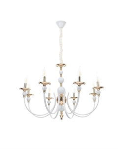 Люстра «Венеция», 8хЕ14, 40 Вт, бело-золотой, 87×87×97 см Bayerlux