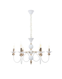 Люстра «Милано» 6хЕ14 40 Вт бело-золотой 68×68×79 см Bayerlux