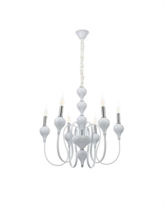 Люстра «Бергамо,» 6хЕ14, 40 Вт, бело-хромовый, 60×60×97 см Bayerlux