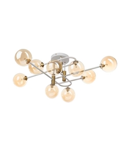 Люстра «Сайрус» 9хG9 бело-золотой 80×80×41 см Bayerlux