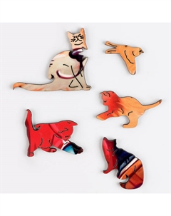 Пазлы фигурные детские «Кот на мопеде», 96 деталей Treetobe