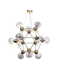 Люстра «Молекула» 12хЕ27 латунь 80×80×65-115 см Bayerlux