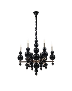 Люстра «Сиена» 6хЕ14 40 Вт черно-золотой 60×60×117 см Bayerlux