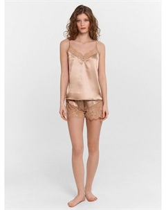 Пижама женская бежевая с кружевом Mark formelle