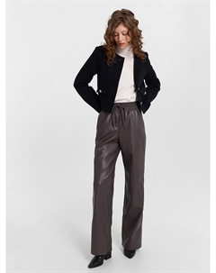 Брюки женские кожаные серые Mark formelle