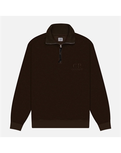 Мужская толстовка Reverse Brushed & Emerized Diagonal Fleece Mixed Half Zipped C.p. company