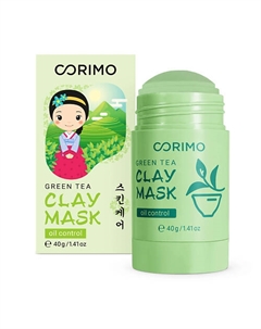Маска для лица с глиной в стике ЗЕЛЕНЫЙ ЧАЙ И АЛОЭ 40 Corimo