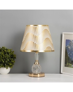 Лампа настольная «Атомик» 1×40 Вт Е27+подсветка LED 5 Вт золото 25×25×38 см Risalux